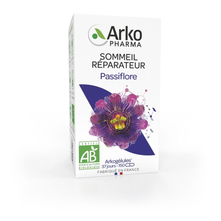 Arkogélules Passiflore sommeil réparateur bio Arkopharma - boîte de 150 gélules