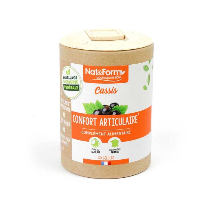 Cassis Bio Ecoresponsable Nat&Form - boite de 90 gélules.  