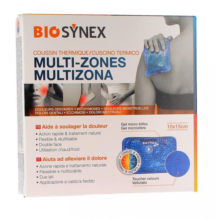 Coussin thermique chaud froid multizones Biosynex - coussin de 10 x 15 cm