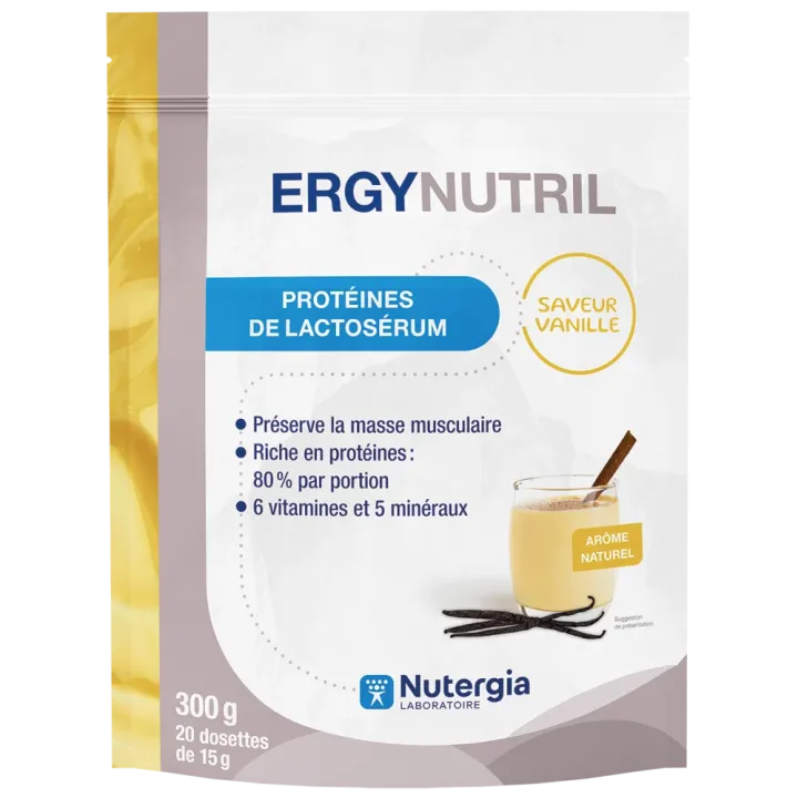 Ergynutril Protéines de lactosérum vanille Nutergia - sachet de 300g