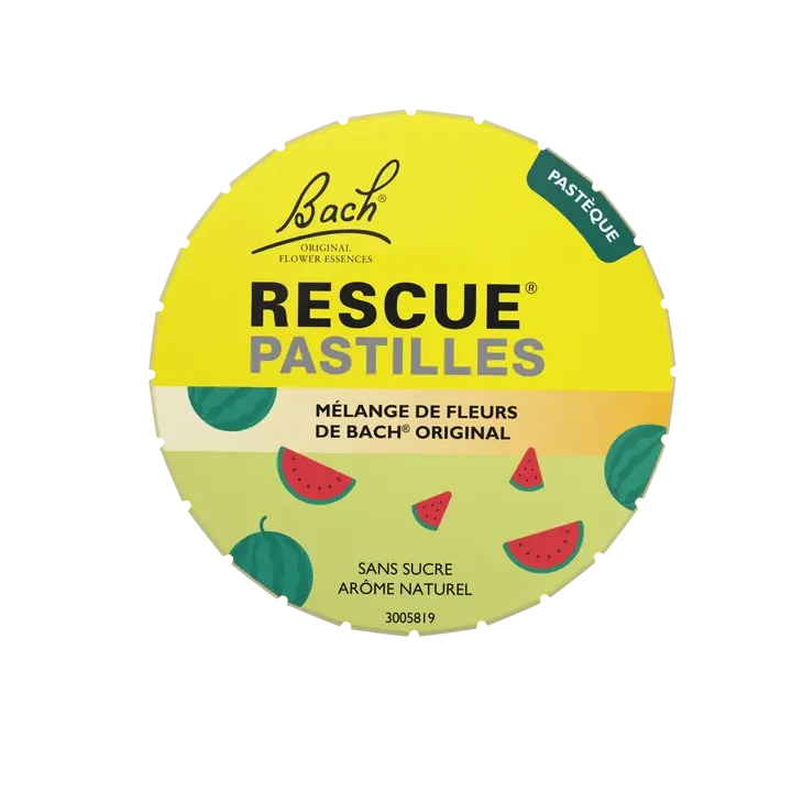 Fleurs de Bach Rescue pastilles saveur pastèque Famadem - boite de 50g