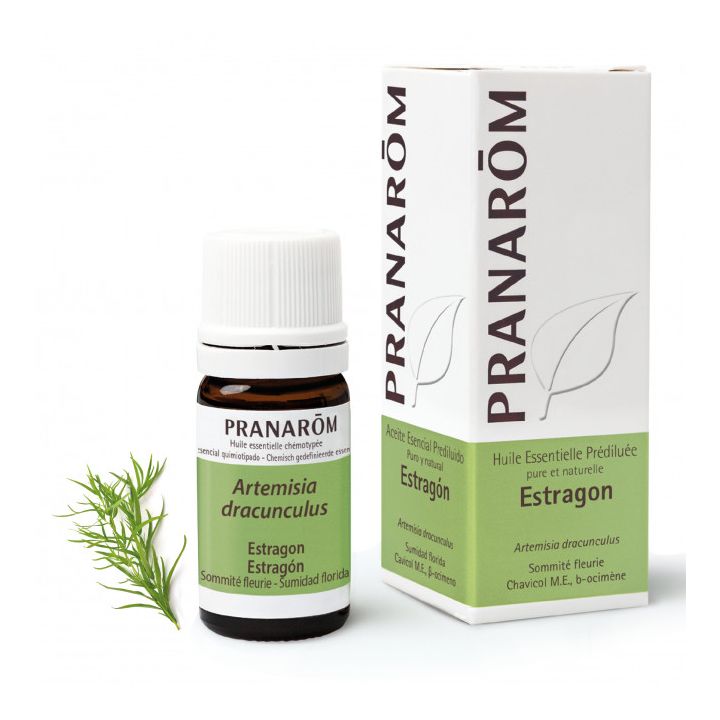 Huile esssentielle prédiluée estragon (Artemisia dracunculus) Pranarôm - flacon de 5 ml