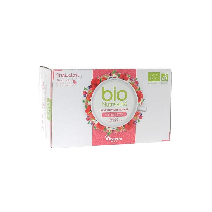 Infusion silhouette saveur fruits rouges bio Nutrisanté - boîte de 20 sachets