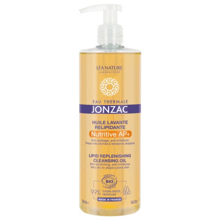 Nutritive AP+ Huile lavante relipidante bio Eau Thermale Jonzac - flacon-pompe de 500 ml