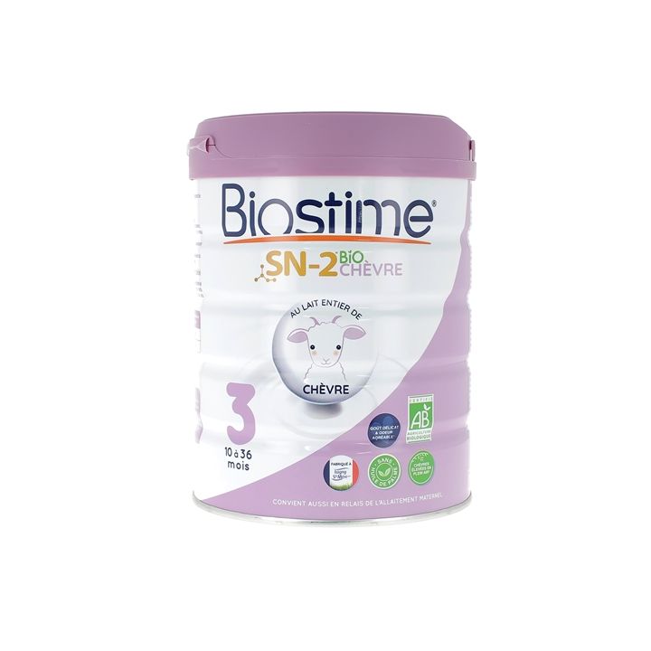 Lait de chèvre en poudre SN-2 3ème âge bio Biostime - pot de 800g
