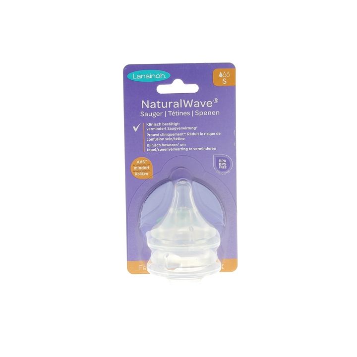 Natural Wave Tétines débit lent Lansinoh - lot de 2 tétines