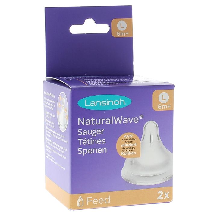 Natural Wave Tétines débit rapide Lansinoh - lot de 2 tétines