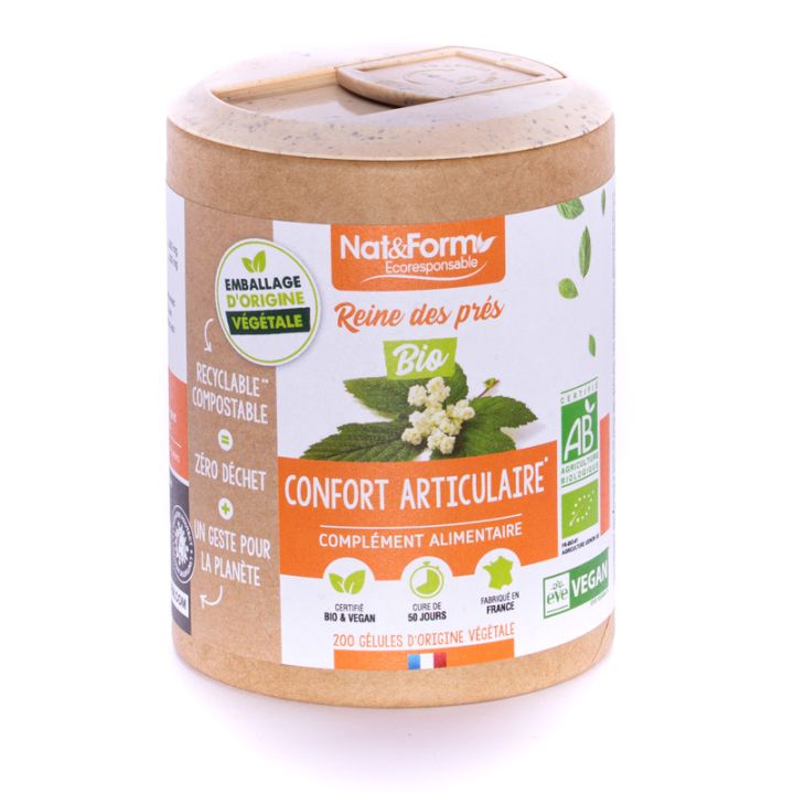 Reine des prés Bio Ecoresponsable Nat&Form - Boite de 200 gélules