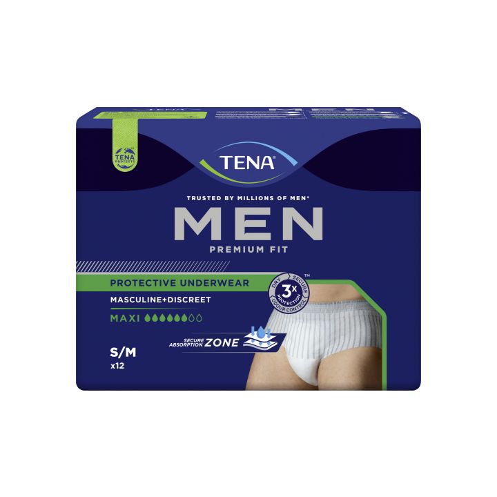 Men Premium fit maxi taille S/M Tena - sachet de 12 protections de taille M 39-46 Tena