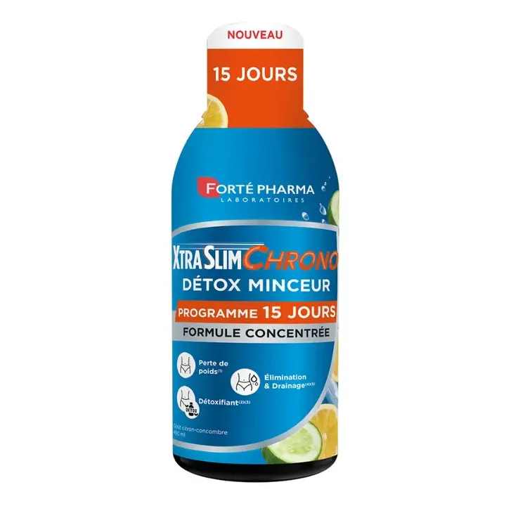 XtraSlim Chrono détox minceur Forté Pharma - bouteille de 450ml