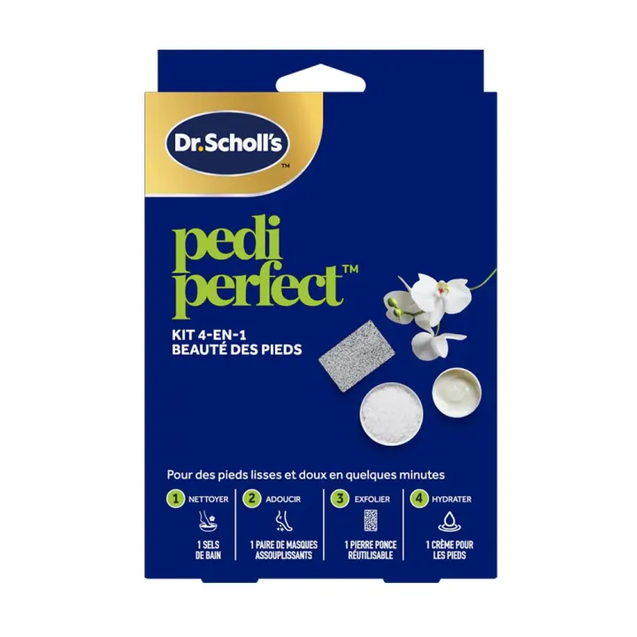 Pedi Perfect kit 4 en 1 beauté des pieds Scholl - coffret de 5 produits 