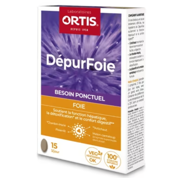 DépurFoie besoin ponctuel Ortis - boite de 15 gélules 