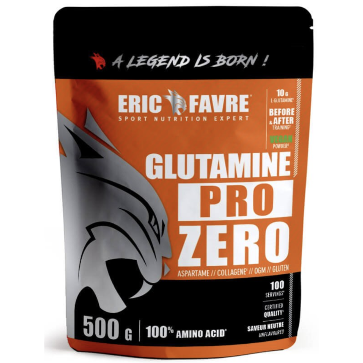 Glutamine pro zéro saveur naturel Eric Favre - sachet de 500g