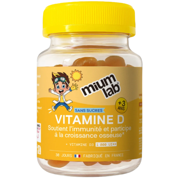 Vitamine D enfants sans sucres Mium Lab - pot de 30 gummies