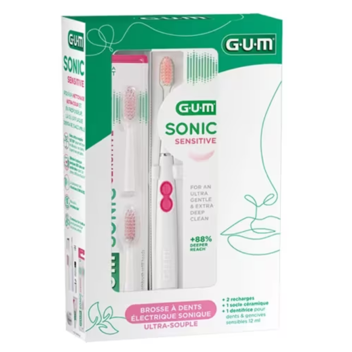 Sonic sensitive brosse à dents électrique sonique ultra-souple Gum