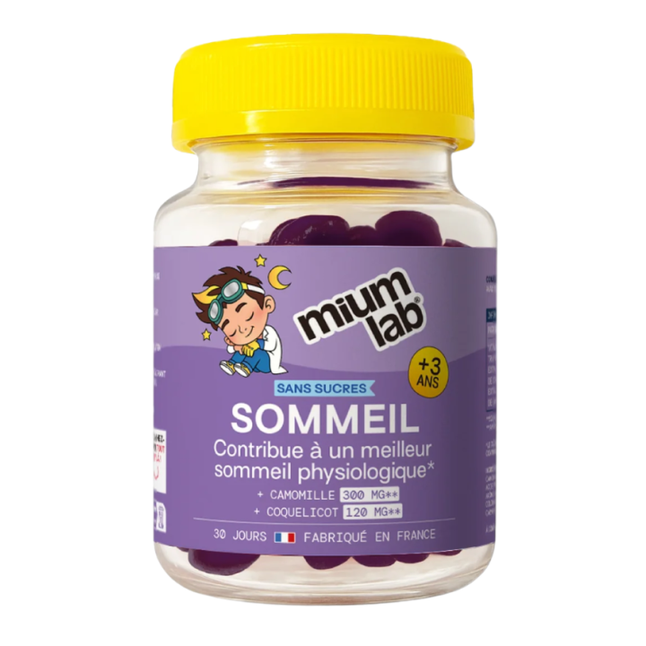 Sommeil enfants sans sucres Mium Lab - pot de 30 gummies
