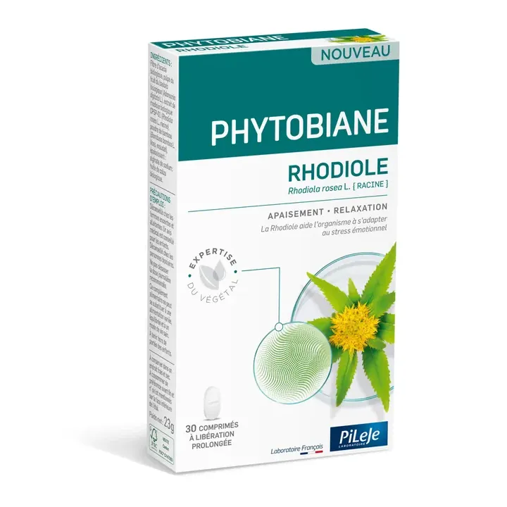 Phytobiane Rhodiole apaisement et relaxation Pileje - boîte de 30 comprimés