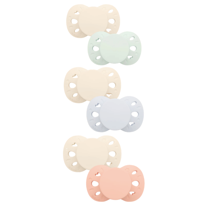 Sucettes anatomiques 0-6 mois unies Biolane - lot de 2 sucettes