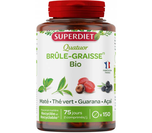 Quatuor Brûle-graisse bio Super Diet - pot de 150 comprimés - image 1