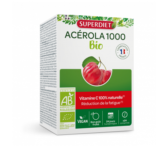 Acérola 1000 bio Super Diet - boite de 24 comprimés - image 1