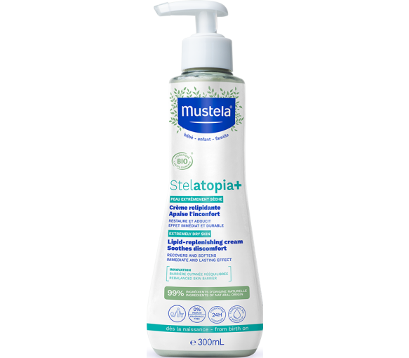 Stelatopia+ Crème relipidante anti-grattage bio Mustela - flacon-pompe de 300ml - image 1