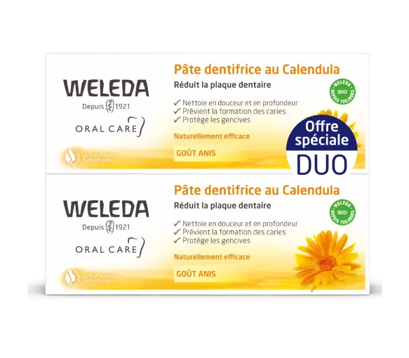 Pâte dentifrice au calendula Weleda - lot de 2 tubes de 75ml - image 1