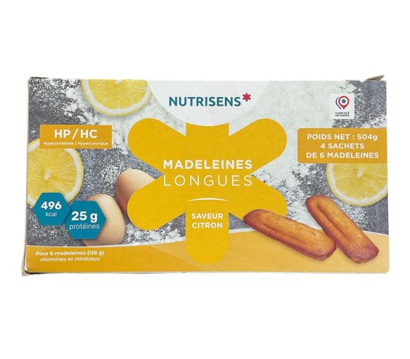 Madeleines longues saveur Citron Nutrisens - boite de 4 sachets de 6 madeleines - image 1