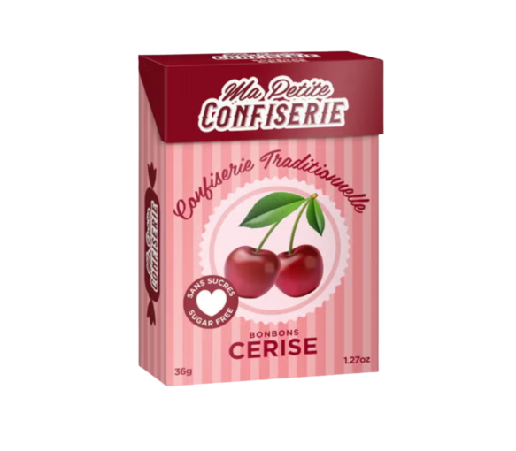 Bonbons à la cerise sans sucre Ma petite confiserie - boite de 36,5g