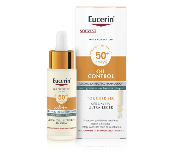 Oil Control sérum solaire ultra-léger SPF50+ Eucerin - flacon de 30ml - image 1