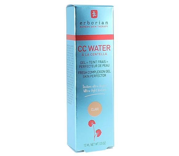 CC Water à la Centella Gel teint frais perfecteur de peau clair Erborian - tube de 15ml