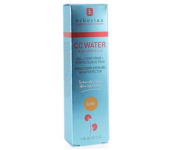 CC Water à la Centella Gel teint frais perfecteur de peau doré Erborian - tube de 15ml