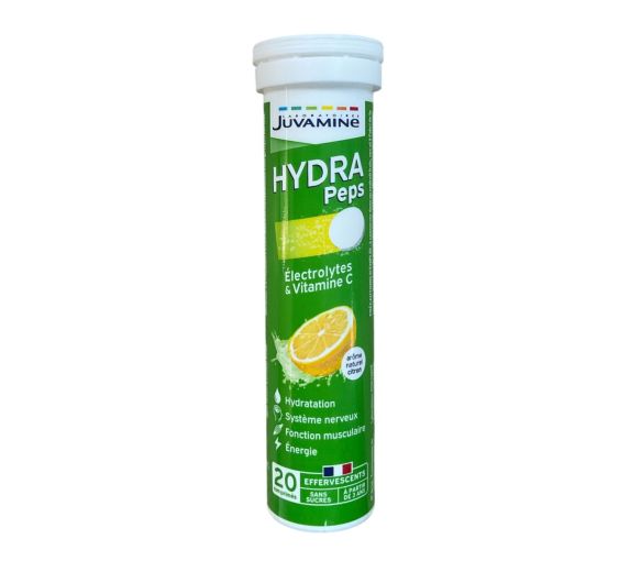 Hydra Peps arôme citron Juvamine - tube de 20 comprimés effervescents