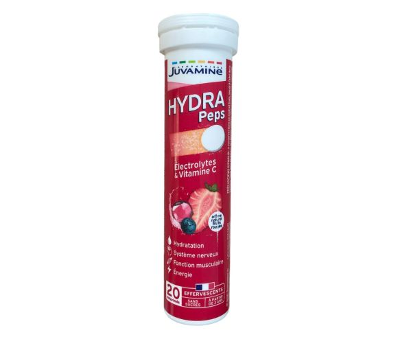 Hydra Peps arôme fruits rouges Juvamine - tube de 20 comprimés effervescents