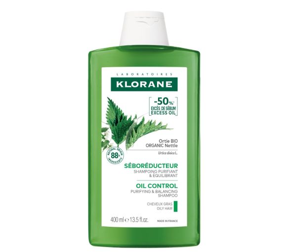 Shampoing séborégulateur cheveux gras à l'Ortie bio Klorane - flacon de 400 ml - image 1
