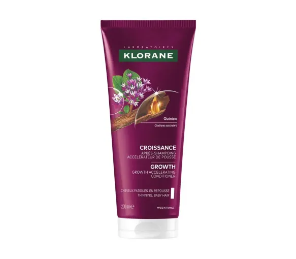 Quinine croissance après-shampoing accélérateur de pousse Klorane - tube de 200ml - image 1