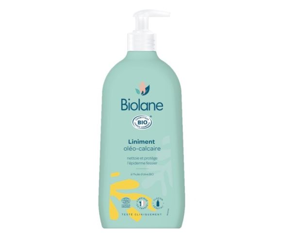 Liniment oléo-calcaire bio Biolane - flacon-pompe de 500ml