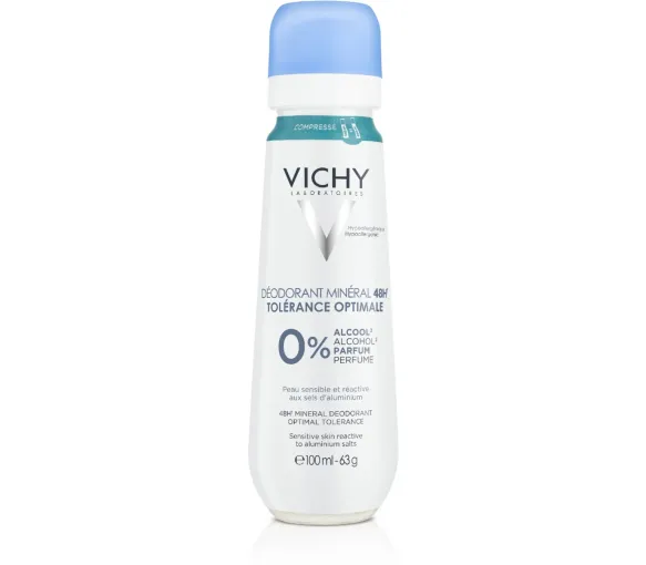 Déodorant minéral 48h tolérance optimale Vichy - spray de 100ml - image 1
