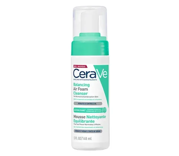 Mousse nettoyante équilibrante Cerave - flacon-pompe de 148ml - image 1
