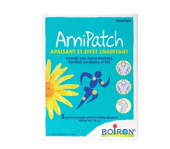 Arnipatch apaisant et effet chauffant Boiron - boite de 5 patchs 10x12cm