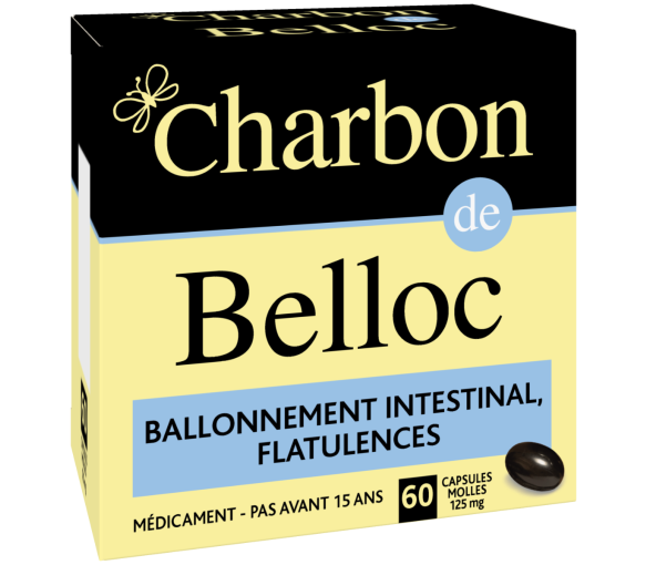 Charbon de Belloc 125mg - 60 capsules molles