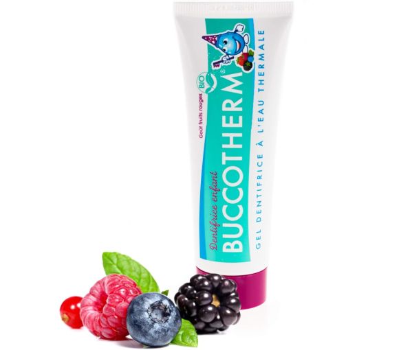 Dentifrice enfant +3 ans goût fruits rouges bio Buccotherm - tube de 50ml