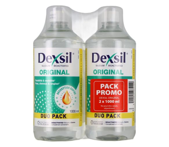 Silicium organique Original Dexsil – buvable, duo pack 2x1 litre