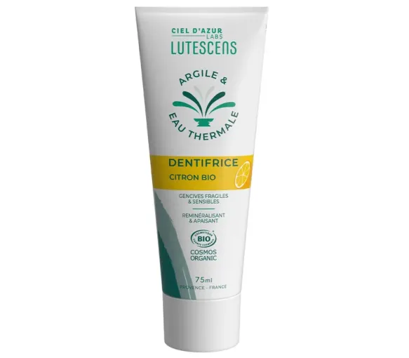 Dentifrice citron bio Lutescens - tube de 75ml