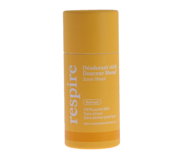 Déodorant stick douceur monoï efficacité 48h Respire - stick de 50g - image 1