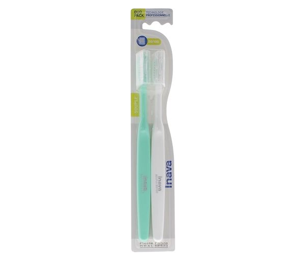 Brosse à dents souple 20/100 Inava - lot de 2 brosses à dents