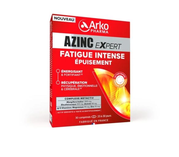 Azinc Expert Fatigue Intense Épuisement Arkopharma – 30 comprimés - image 1