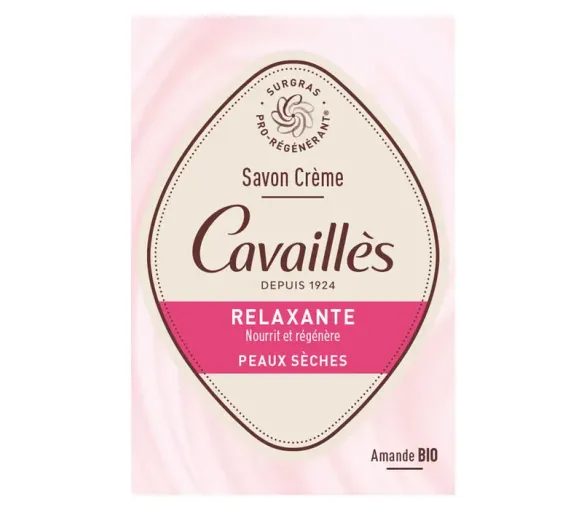 Savon crème relaxante amande bio Rogé Cavaillès - pain de 100g
