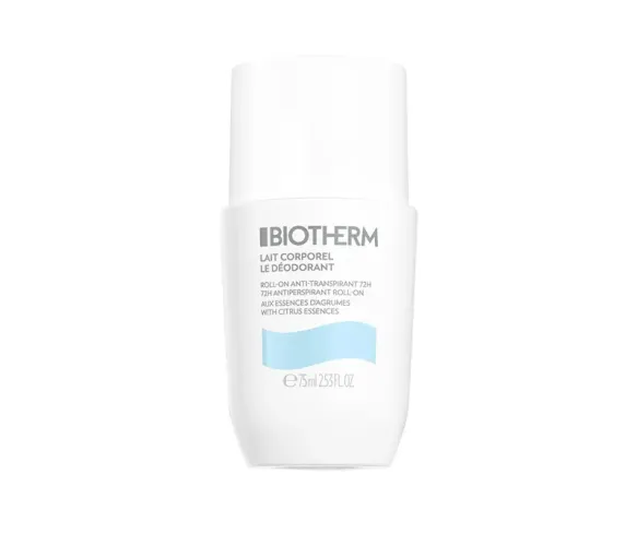 Déodorant lait corporel anti-transpirant 72h Biotherm - roll-on de 75ml