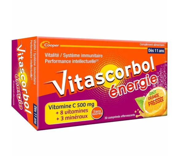 Vitascorbol énergie - boîte de 30 comprimés effervescents - image 1