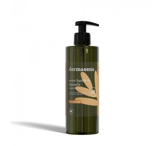 Dermasens Savon liquide de Marseille sans parfum Marque Verte - flacon-pompe de 1L